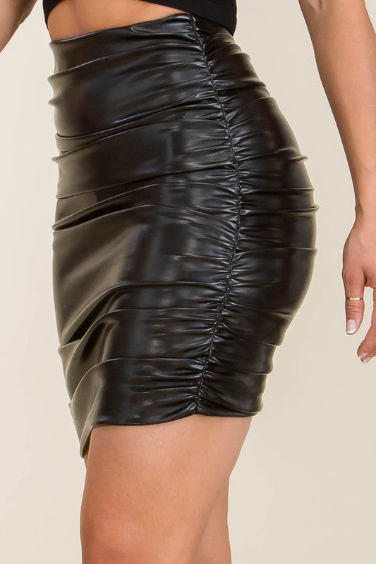 High Waist Mini Skirt - Black